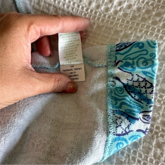 LILLY PULITZER CHARLENE NICE TAIL SPA BLUE MERMAID COTTON STRETCH SHIFT DRESS - Picture 7 of 7